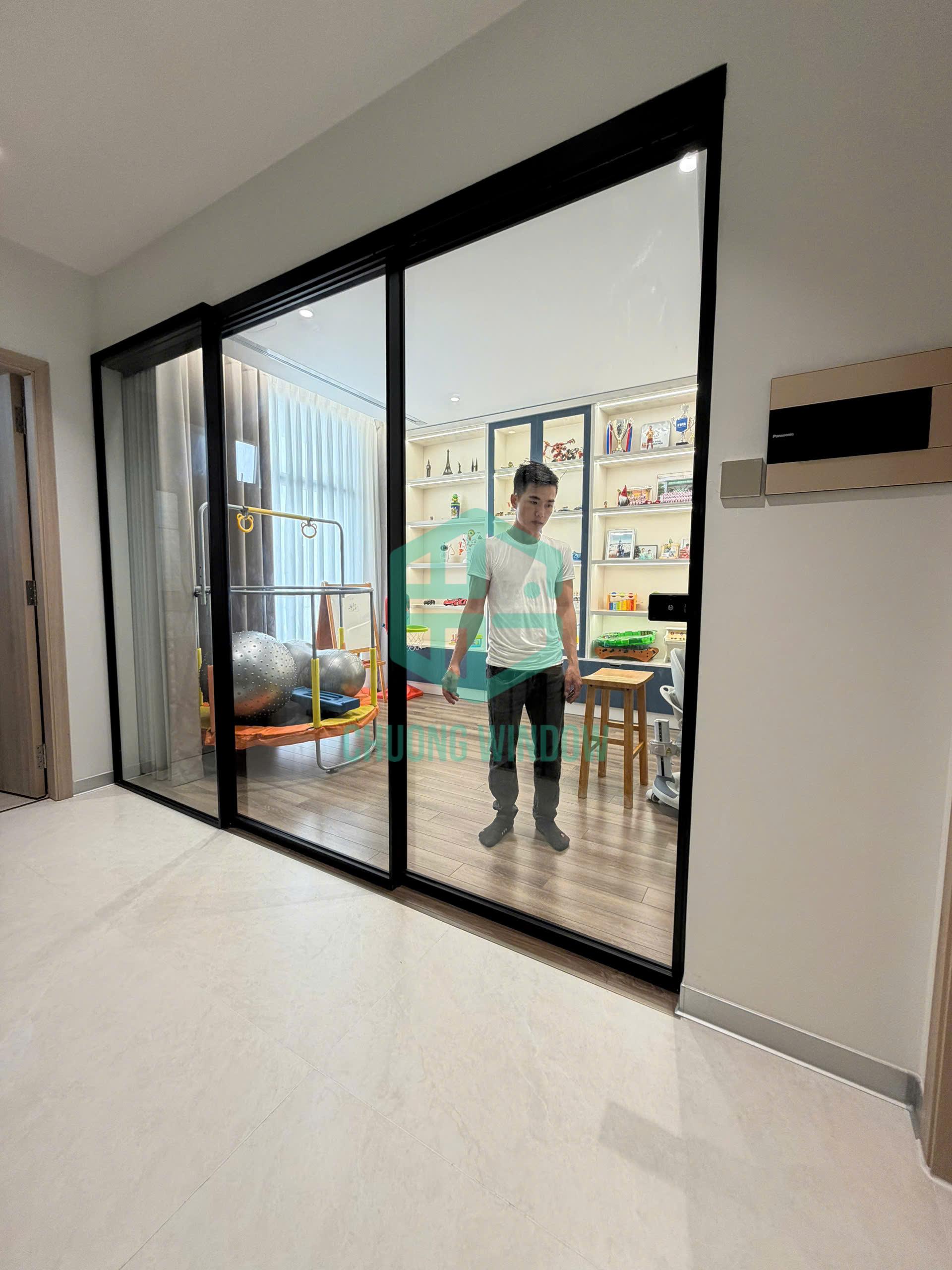 Cửa nhôm Xingfa kính lùa hệ Slim