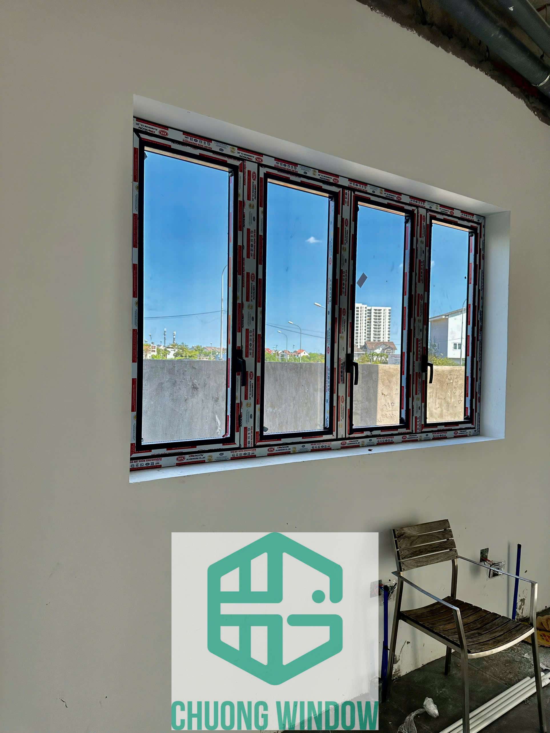 Cửa sổ nhôm Xingfa-Xám-01